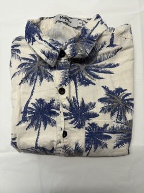 Wild Fable Blue Palm Print‎ Men's Shirt